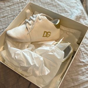 Dolce & Gabbana White Suede Sneakers size 19